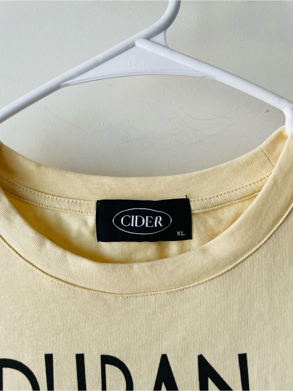 Cider Pale Yellow Duran Graphic Crop Tank - Picture 2 of 5